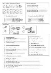 English Worksheet: She likes / she doesnt like