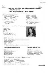 English Worksheet: English