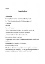 English worksheet: sound effects 