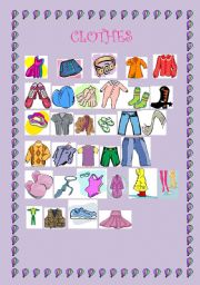 English worksheet: clothes