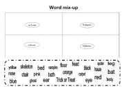 English worksheet: word mix-up