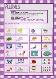 English Worksheet: PLURALS