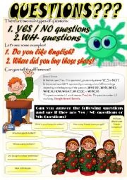 English Worksheet: QUESTION TYPES