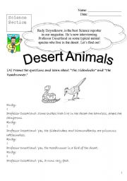 English worksheet: Desert Animals