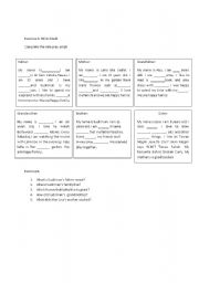 English Worksheet: role play script