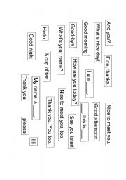 English Worksheet: DIALOGUE