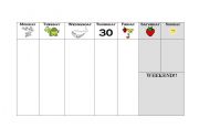 English Worksheet: Days of the week schedule