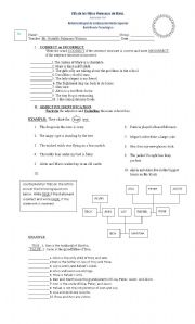 English worksheet: test 