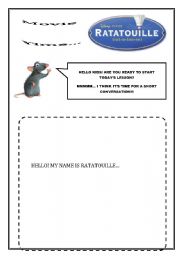 English Worksheet: ratatouille part 1  /  4  ( 7 pages with activities)