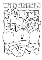 English Worksheet: Wild Animals - Picture Dictionary (1/2)