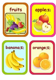 English Worksheet: Fruits, Vegetables, Fastfood, Snacks & Drinks 1-9