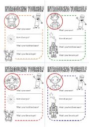 English Worksheet: introducing yourself