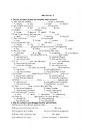 English worksheet: exercises