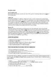 English worksheet: Exam for the 9th grades 2