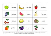 English Worksheet: fruit domino