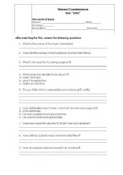 English Worksheet: Film- Comprehension