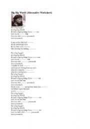 English Worksheet: emilia big big world worksheet