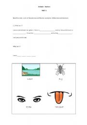 English worksheet: Starters - Part 4 - Animals vocabulary