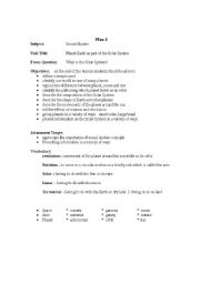 English Worksheet: Social Studies Plans