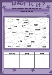 English Worksheet: What is it?**editable