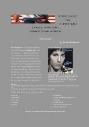 English Worksheet: Bruce Springsteen - The River