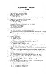 English Worksheet: conversation topic