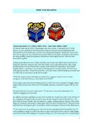 English Worksheet: READING