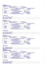 English Worksheet: Complete in Past Simple or Continuous