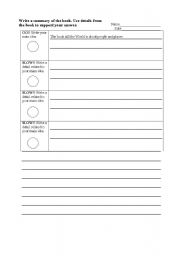 English Worksheet: Paragraph Graphic Organizer