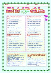 English Worksheet: PLURAL: GENERAL RULE AND PARTICULAR CASES.