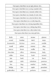 English Worksheet: Story telling