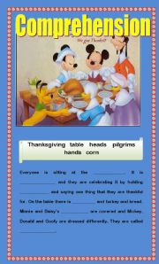 Comprehension - Mickeys Thanksgiving