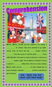 English Worksheet: Comprehension - Going Sightseeing