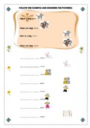 English Worksheet: This/that/these/those & plural forms