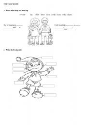 English Worksheet: parts of body