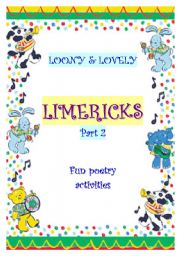 English Worksheet: LIMERICKS, part 2 - synonyms practice through fun poetry