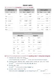 English Worksheet: present simple