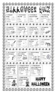 English Worksheet: HALLOWEEN QUIZ