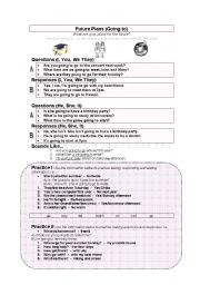 English Worksheet: Future Plans (Going to)