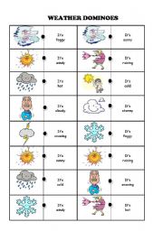 WEATHER DOMINOES (2 pages)