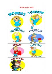 English Worksheet: THE DAYS OF THE WEEK