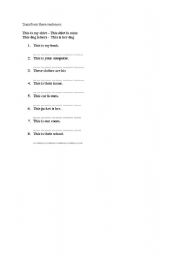 English worksheet: Exercise