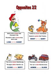 English Worksheet: Opposites 2 to 2