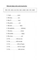 English worksheet: food