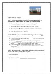 English Worksheet: Listening activity: The Apartheid Museum