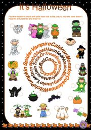 English Worksheet: Its Halloween