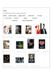 English worksheet: Movies