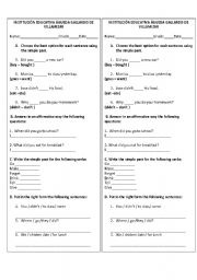 English worksheet: Simple past Quiz