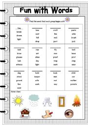 English Worksheet: fun with words 10