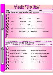 English Worksheet: Verb To Be